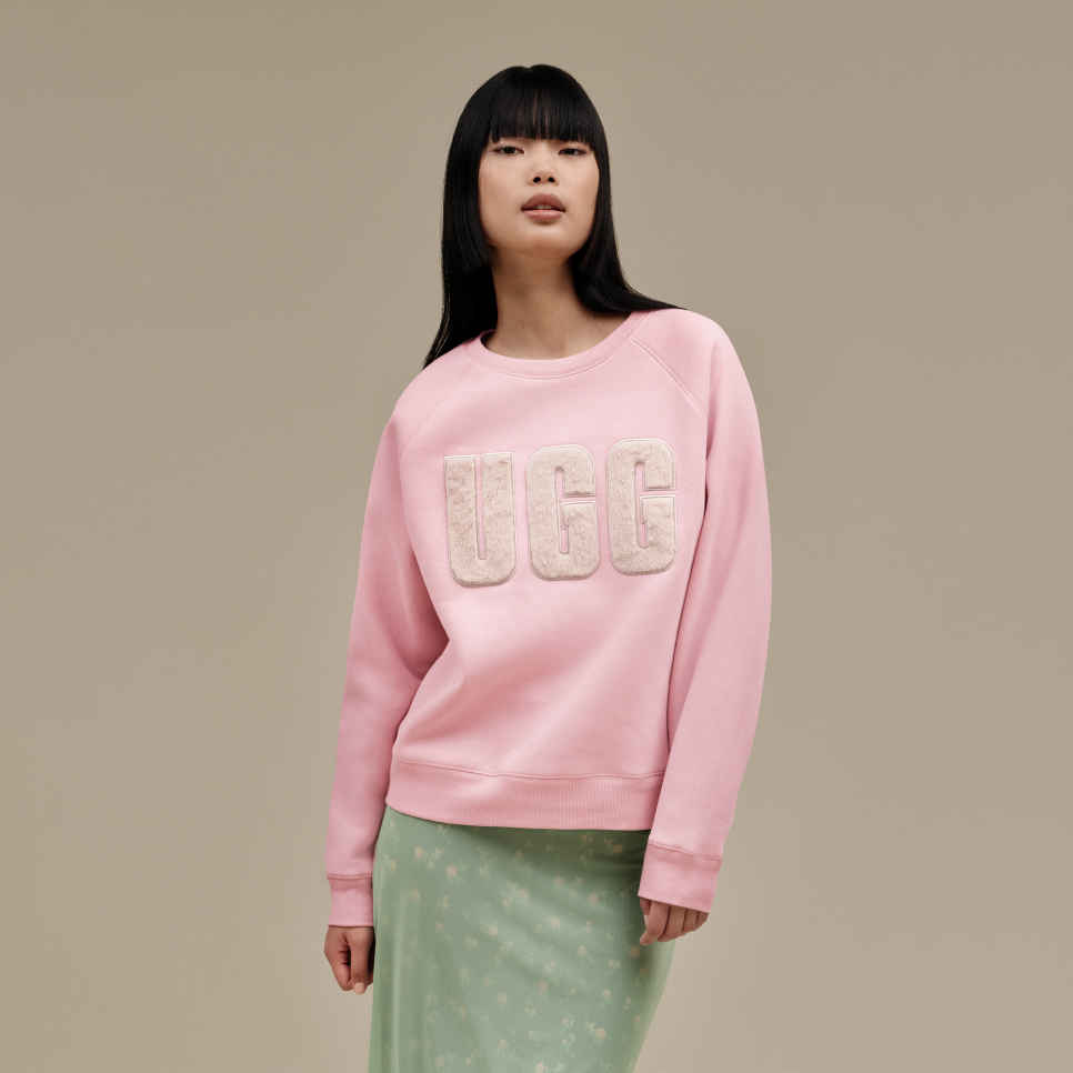 Madeline Fuzzy Logo Crewneck | UGG Madeline Fuzzy Logo Crewneck | UGG